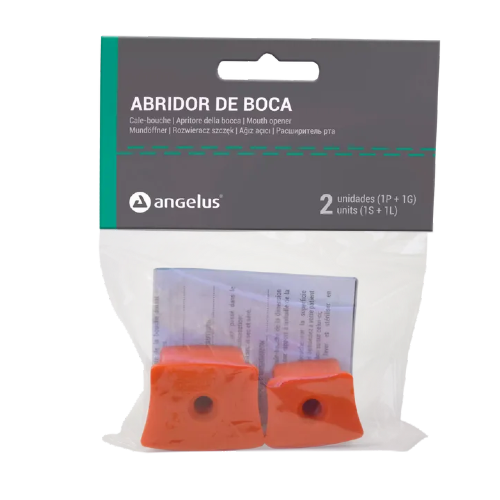 Abridor de boca adulto/infantil laranja c/2